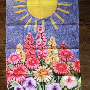 Sun and Flowers House Flag